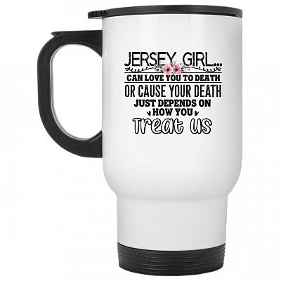 14 oz. White Travel Mug