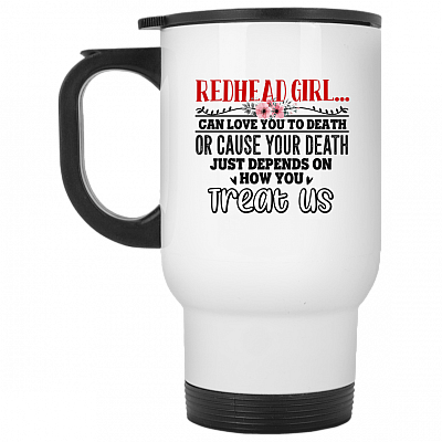14 oz. White Travel Mug