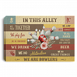 In This Alley Landscape Canvas Poster - Funny Bowling Canvas Poster