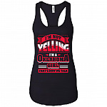 I'm Not Yelling I'm a Oklahoma Girl That's How We Talk Cotton Tank Top Tee - Ladies Racerback Tank