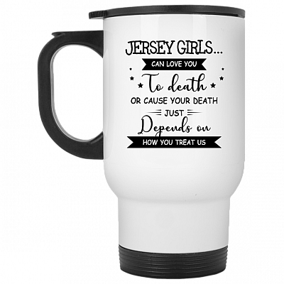 14 oz. White Travel Mug
