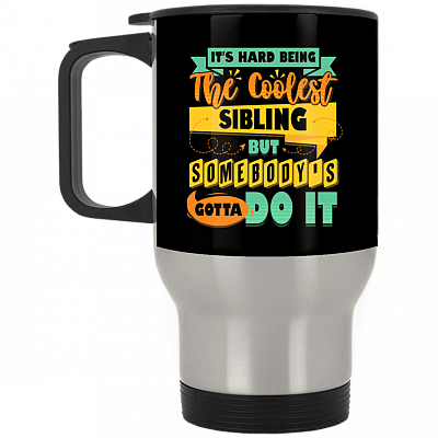 14 oz. Silver Travel Mug