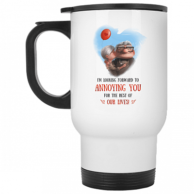 14 oz. White Travel Mug
