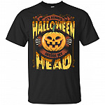 It's Always Halloween Inside My Head Pumpkins T-Shirt - V-Neck Shirt