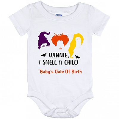 I Smell A Child Custom Date Of Birth Baby Onesie - Baby Infant Bodysuit