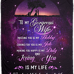 Missing You Is My Hobby Caring For You Is My Job Loving You Is My Life Fleece Blanket-Premium Sherpa Blanket