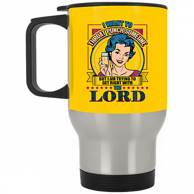 14 oz. Silver Travel Mug