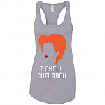 I Smell Children Three Hocus Triple Witches Pocus Cotton Tank Top Tee - Ladies Racerback Tank