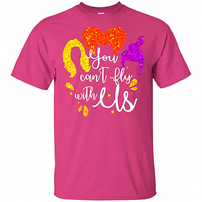 Alternative view of You Can't Fly with Us Sanderson Sisters T-Shirt - Three Witches Squad Halloween T-Shirt #1