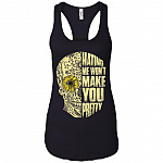 Hating Me Won't Make You Pretty Skull Cotton Tank Top Tee - Ladies Racerback Tank