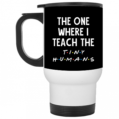14 oz. White Travel Mug