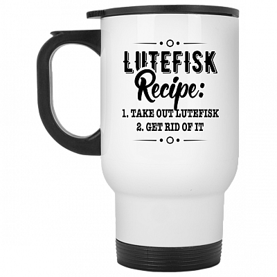 14 oz. White Travel Mug