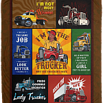 I'm The Trucker Not The Trucker's Wife Fleece Blanket - Premium Sherpa Blanket - Woven Blanket