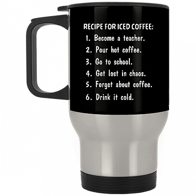 14 oz. Silver Travel Mug