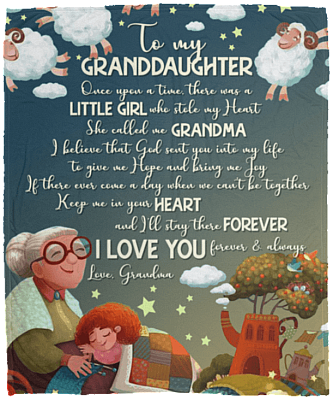 To My Granddaughter Once Upon A Time There Was Fleece Blanket - Premium Sherpa Blanket - Woven Blanket