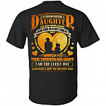 God Blessed Me With An Angel My Daughter Has Anger Issues A Bit Crazy A Best Friend Print On Back T-shirt -V-neck