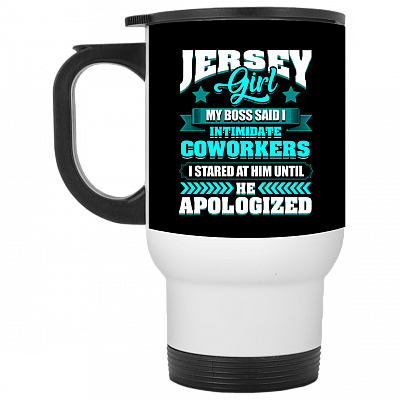 14 oz. White Travel Mug