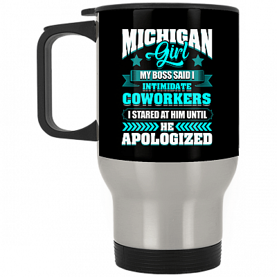 14 oz. Silver Travel Mug