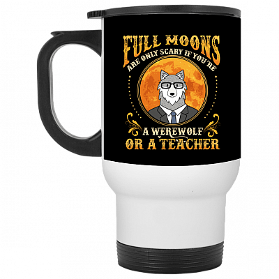 14 oz. White Travel Mug