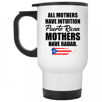 14 oz. White Travel Mug