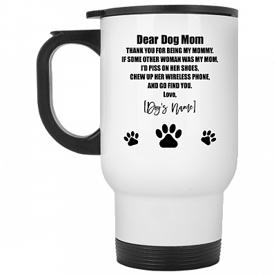 14 oz. White Travel Mug