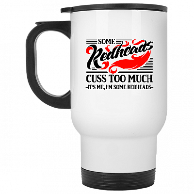 14 oz. White Travel Mug