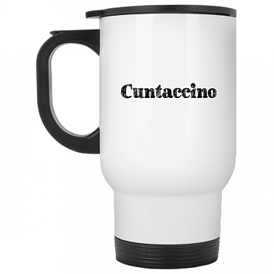 14 oz. White Travel Mug