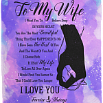 To My Wife I Want You To Believe Deep In Your Heart You Are Beautiful Fleece Blanket - Sherpa Blanket