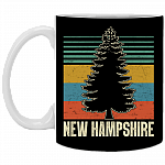 New Hampshire Pine Tree Vintage Hiking Coffee Mug - Beer Stein - Water Bottle