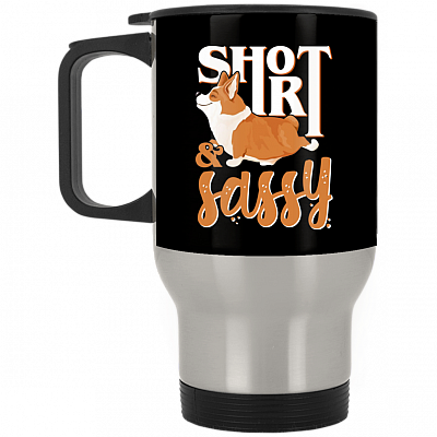 14 oz. Silver Travel Mug