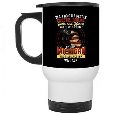 14 oz. White Travel Mug