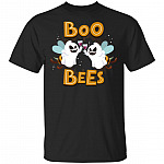 Boo Bees Funny Halloween Ghost Wine Drinking T-shirt