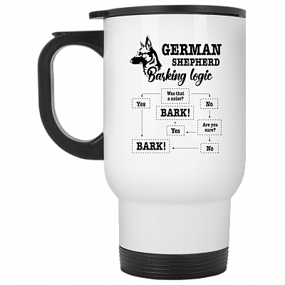 14 oz. White Travel Mug