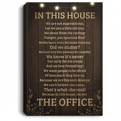 In This House We Are Not Superstitious But We Are A Little Stitious Framed Canvas Prints - Unframed Poster
