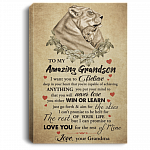 To My Amazing Grandson Believe Deep In Your Heart Framed Canvas Prints - Unframed Poster-Home Decor Wall Art