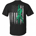 American Flag End The Stigma Print On Back Only - Plain Front T-Shirt