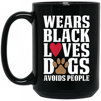 15 oz. Black Mug