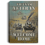 Vietnam Veteran Welcome Home Gallery Wrapped Framed Canvas Prints - Unframed Poster - Home Decor Wall Art