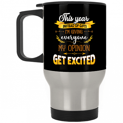 14 oz. Silver Travel Mug