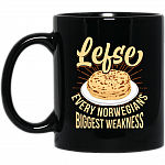 Lefse Every Norwegians Biggest Weakness Ceramic Coffee Mug - Water Bottle - Color Changing Mug