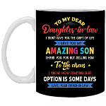 To My Dear Daughter In Law Ceramic Coffee Mug - Beer Stein -Water Bottle