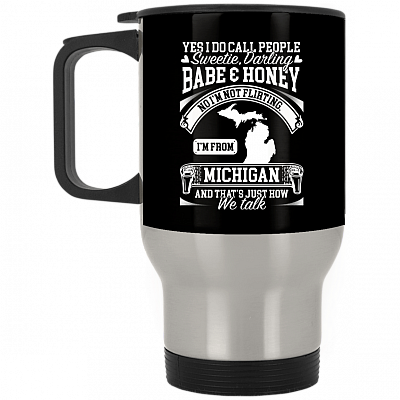14 oz. Silver Travel Mug