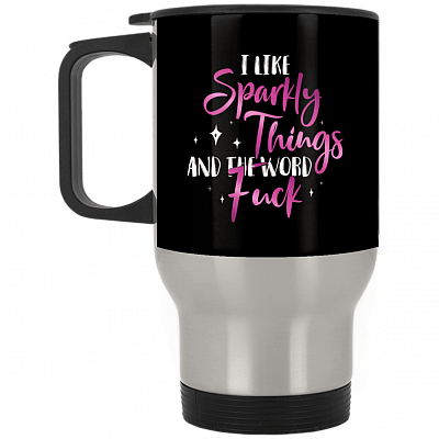 14 oz. Silver Travel Mug