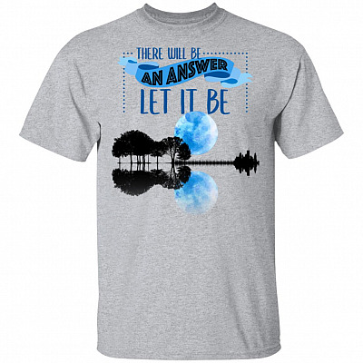 There Will Be An Answer Let It Be Guitar Sun Reflection T-Shirt - V-Neck Shirt