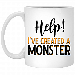 Help I've Created A Monster Ceramic Coffee Mug - Water Bottle - Color Changing Mug