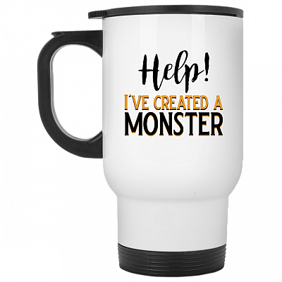 14 oz. White Travel Mug
