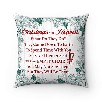 Christmas In Heaven What Do They Do They Come Down To Earth To Spend Time Throw Pillow - Decorative Pillow