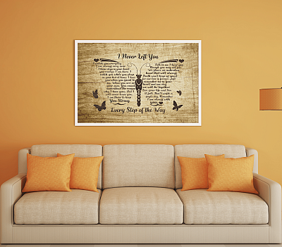 Alternative view of I Never Left You I Watch You Everyday I Am Always Very Near I Know Butterfly Framed Canvas - Unframed Poster