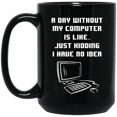 15 oz. Black Mug