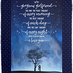 To My Gorgeous Girlfriend You Are The First Thought Of Every Morning Fleece Blanket - Sherpa Blanket